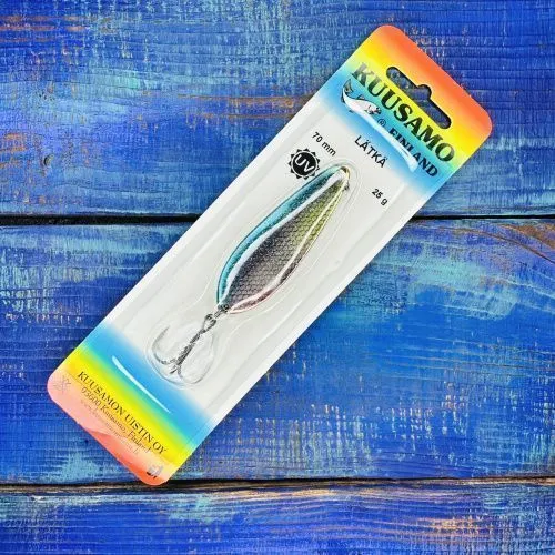 Блесна Latka 70мм.25гр. №GL/BLU/R/Ye-S, UV 