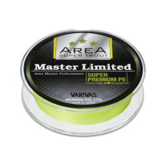 Шнур Varivas Area Super Trout Master Limited Super Premium Х4 75м. №0.2PE 6,5lb. 0,074мм.3кг. yellow
