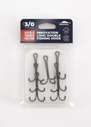 Двойники Narval Fishing Long Double Trouble №Teflon Coating #3/0 (7 шт.)