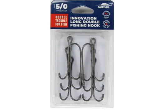 Двойники Narval Fishing Long Double Trouble №Teflon Coating #5/0 (7 шт.)