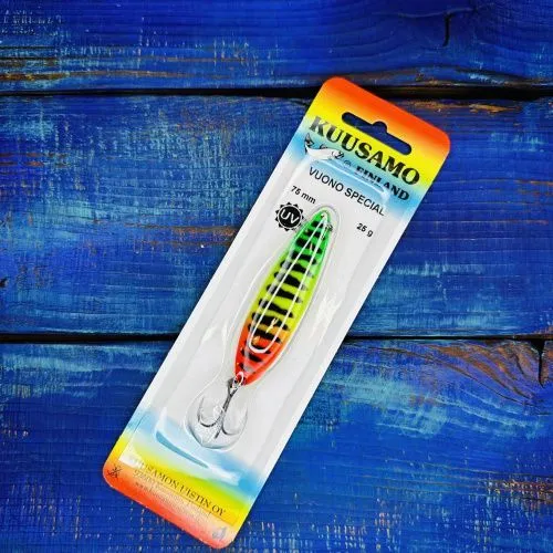 Блесна Vuono Varzuga Special 75мм.25гр. №BL/GR/Fye/FR-B, UV