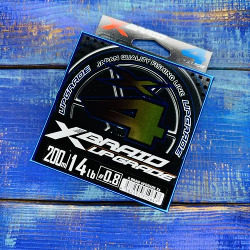 Шнур YGK X-Braid Upgrade X4 №0.8PE 14lb (0,148мм. 6,4кг.) 200м.