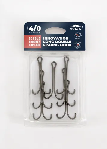 Двойники Narval Fishing Long Double Trouble №Teflon Coating #4/0 (7 шт.)