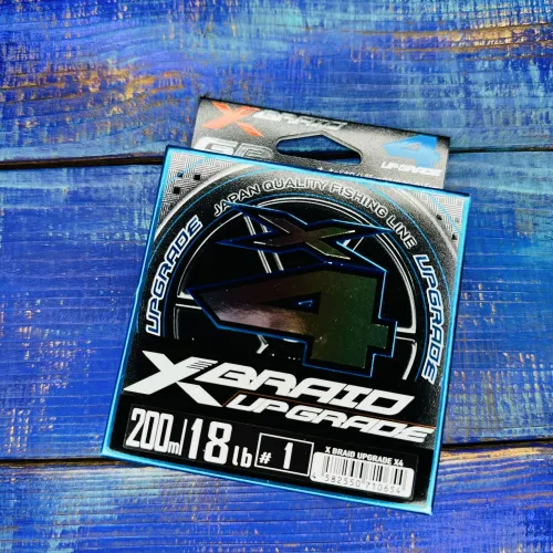 Шнур YGK X-Braid Upgrade X4 №1.0PE 18lb (0,165мм. 8,2кг.) 200м.