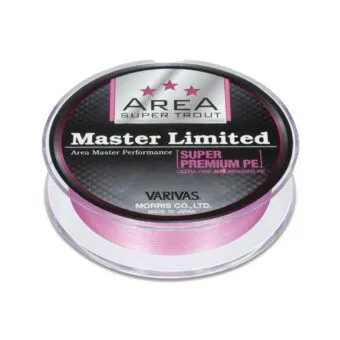 Шнур Varivas Area Super Trout Master Limited Super Premium Х4 75м. №0.175PE 5.5lb.0,069мм.2,5кг.pink