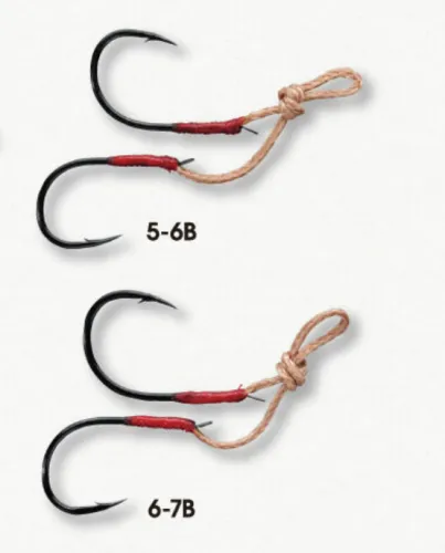 Крючки для пилькеров и блесен Sure Hook Double Heavy Duty №6-7B (2шт./упак.)