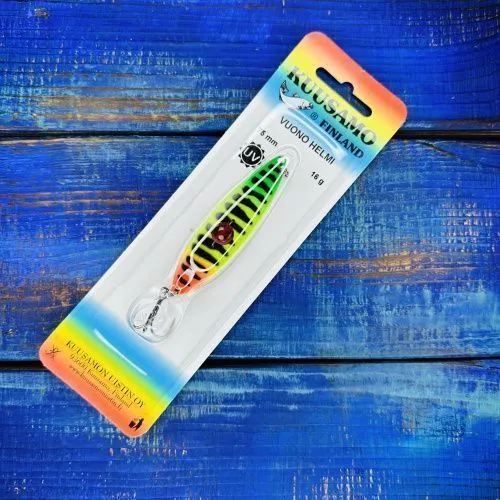 Блесна Vuono 6 (бусинка) 75мм.16гр. №BL/GR/Fye/FR-B, UV