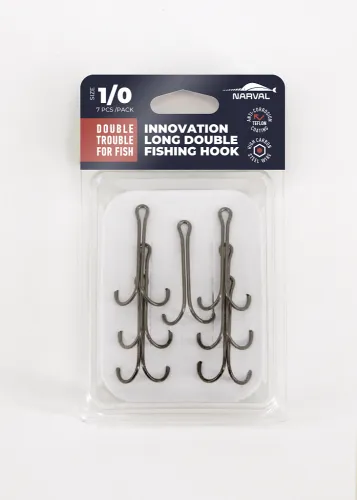 Двойники Narval Fishing Long Double Trouble №Teflon Coating #1/0 (7 шт.)