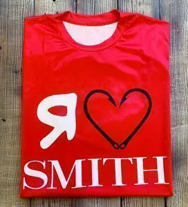Футболка "#Ярыболов" red № с логотипом SMITH (мужской 52/182см.)