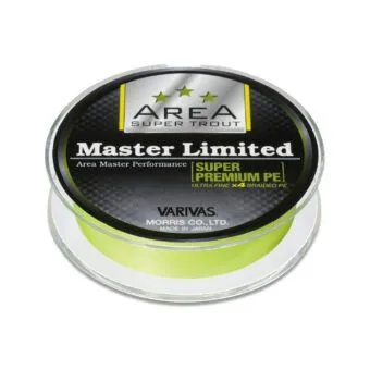 Шнур Varivas Area Super Trout Master Limited Super Premium Х4 75м. №0.2PE 6,5lb. 0,074мм.3кг. yellow