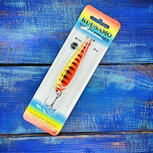 Блесна Suomi 90мм. 30гр. №R/FR/FYe-B, UV 