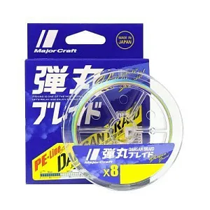 Шнур Major Craft Dangan Braid X8 3.0PE 50lb (0,25мм. 22,0кг.) 200м. oversea, multicolor