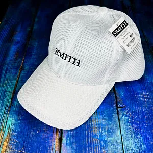 Кепка SMITH M2 перфорированная белая (blue logo)