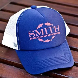 Кепка SMITH синяя c белой сеткой