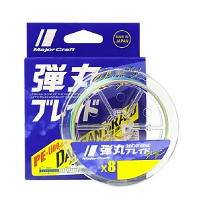 Шнур Major Craft Dangan Braid X8 3.0PE 50lb (0,25мм. 22,0кг.) 200м. oversea, multicolor