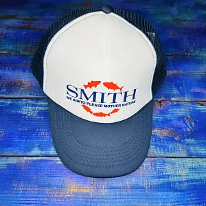 Кепка SMITH с сеткой (синий, белый, красный)