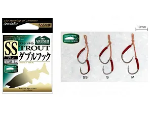 Крючки Arushi Trout Double Hook Spoon Model (Black) SS N-307